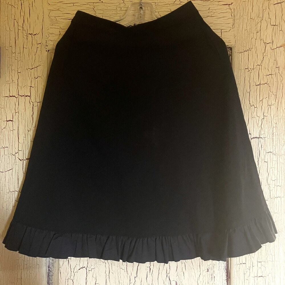 Downeast navy blue professional skirt with zip down back